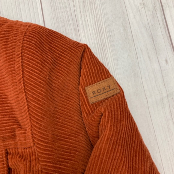Roxy On The Block Good Fortune Corduroy Jacket Brock Red Womens Small - Picture 3 of 8